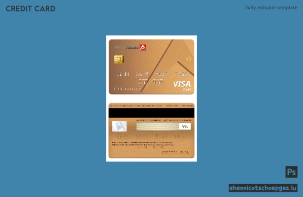 Mustervorschau der Panama Banco Aliado Bank Visa Gold Card